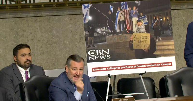 Cruz: Hate manifesting right here during hearing on campus antisemitism