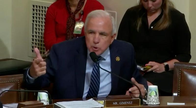 Gimenez calls out Democrat witness for alleged racist comments